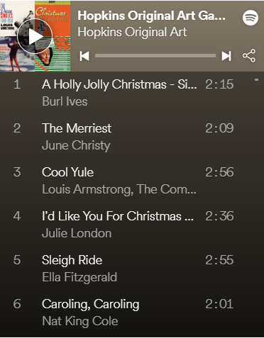 Hopkins Original Art Christmas Mix on Spotify