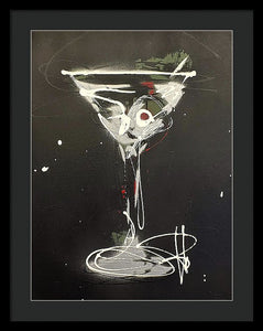 Black Martini I - Framed Print