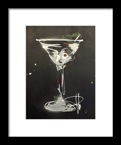 Black Martini I - Framed Print