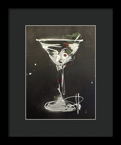 Black Martini I - Framed Print