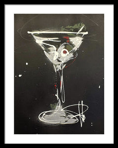 Black Martini I - Framed Print