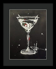 Load image into Gallery viewer, Black Martini II - Framed Print