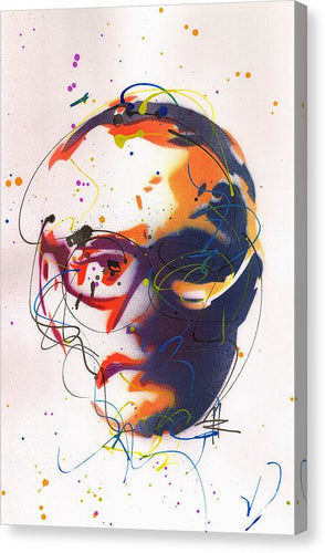 Portrait of Damien Hirst II- Canvas Print by Ryan Hopkins