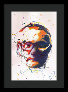 Portrait of Damien Hirst II - Framed Print by Ryan Hopkins