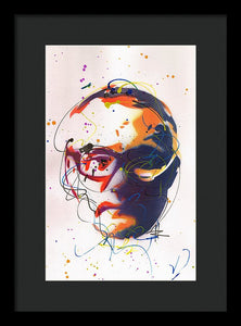 Portrait of Damien Hirst II - Framed Print by Ryan Hopkins