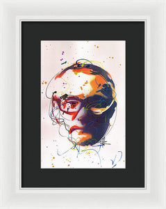 Portrait of Damien Hirst II - Framed Print by Ryan Hopkins