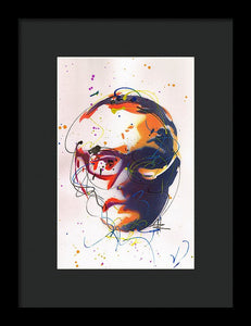 Portrait of Damien Hirst II - Framed Print by Ryan Hopkins