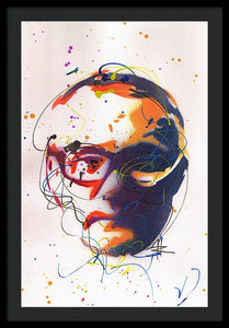 Portrait of Damien Hirst II - Framed Print by Ryan Hopkins