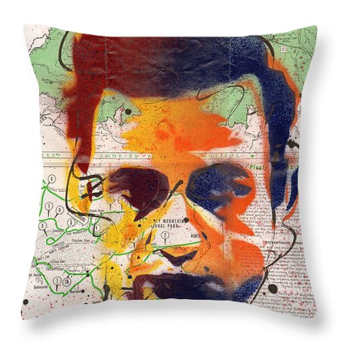 Johnny Cash - Gatlinburg Tennessee - Throw Pillow