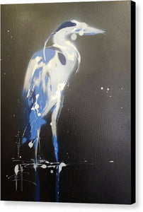 Midnight Blue Heron I - Canvas Print