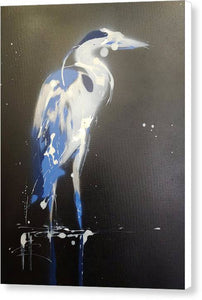 Midnight Blue Heron I - Canvas Print