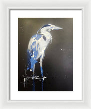 Load image into Gallery viewer, Midnight Blue Heron I - Framed Print