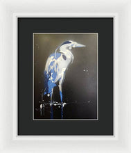 Load image into Gallery viewer, Midnight Blue Heron I - Framed Print