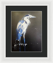 Load image into Gallery viewer, Midnight Blue Heron I - Framed Print