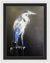 Load image into Gallery viewer, Midnight Blue Heron I - Framed Print