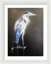 Load image into Gallery viewer, Midnight Blue Heron I - Framed Print