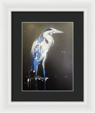 Load image into Gallery viewer, Midnight Blue Heron I - Framed Print