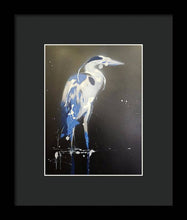 Load image into Gallery viewer, Midnight Blue Heron I - Framed Print