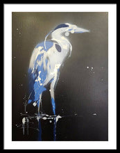 Load image into Gallery viewer, Midnight Blue Heron I - Framed Print