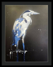 Load image into Gallery viewer, Midnight Blue Heron I - Framed Print