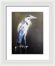 Load image into Gallery viewer, Midnight Blue Heron I - Framed Print