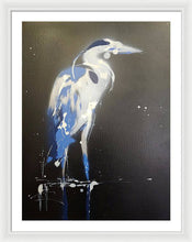 Load image into Gallery viewer, Midnight Blue Heron I - Framed Print