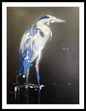 Load image into Gallery viewer, Midnight Blue Heron I - Framed Print