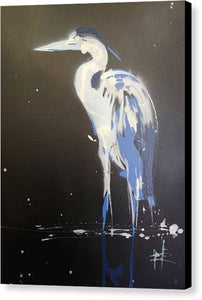 Midnight Blue Heron II - Canvas Print