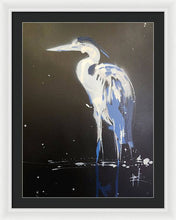 Load image into Gallery viewer, Midnight Blue Heron II - Framed Print