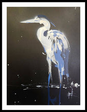 Load image into Gallery viewer, Midnight Blue Heron II - Framed Print