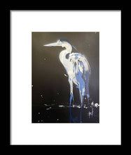 Load image into Gallery viewer, Midnight Blue Heron II - Framed Print