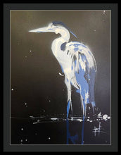 Load image into Gallery viewer, Midnight Blue Heron II - Framed Print