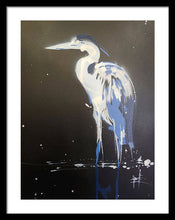 Load image into Gallery viewer, Midnight Blue Heron II - Framed Print