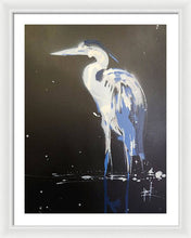 Load image into Gallery viewer, Midnight Blue Heron II - Framed Print