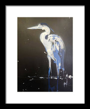 Load image into Gallery viewer, Midnight Blue Heron II - Framed Print