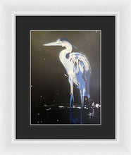 Load image into Gallery viewer, Midnight Blue Heron II - Framed Print