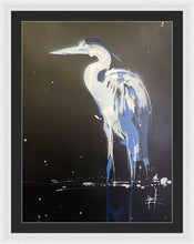 Load image into Gallery viewer, Midnight Blue Heron II - Framed Print