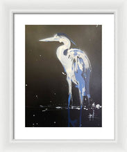 Load image into Gallery viewer, Midnight Blue Heron II - Framed Print