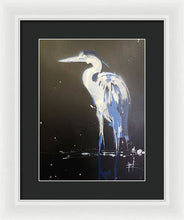 Load image into Gallery viewer, Midnight Blue Heron II - Framed Print