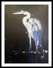 Load image into Gallery viewer, Midnight Blue Heron II - Framed Print