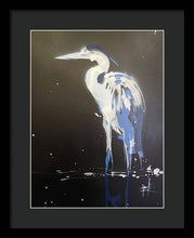 Load image into Gallery viewer, Midnight Blue Heron II - Framed Print