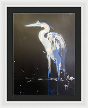 Load image into Gallery viewer, Midnight Blue Heron II - Framed Print