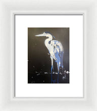 Load image into Gallery viewer, Midnight Blue Heron II - Framed Print