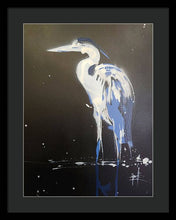 Load image into Gallery viewer, Midnight Blue Heron II - Framed Print