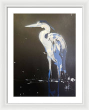 Load image into Gallery viewer, Midnight Blue Heron II - Framed Print