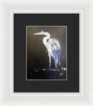 Load image into Gallery viewer, Midnight Blue Heron II - Framed Print