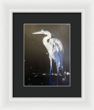 Load image into Gallery viewer, Midnight Blue Heron II - Framed Print