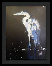 Load image into Gallery viewer, Midnight Blue Heron II - Framed Print