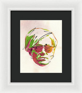 Portrait Of Andy Warhol - Framed Print