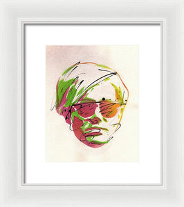 Portrait Of Andy Warhol - Framed Print